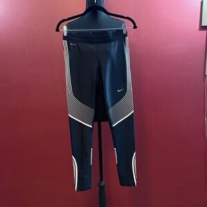 Nike Black and White Striped Leggings